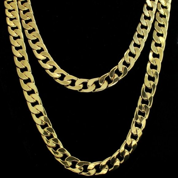 14k Gold 12mm 24" and 30" Cuban Link Chains